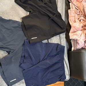 Set of Black and Navy Athletic Shorts